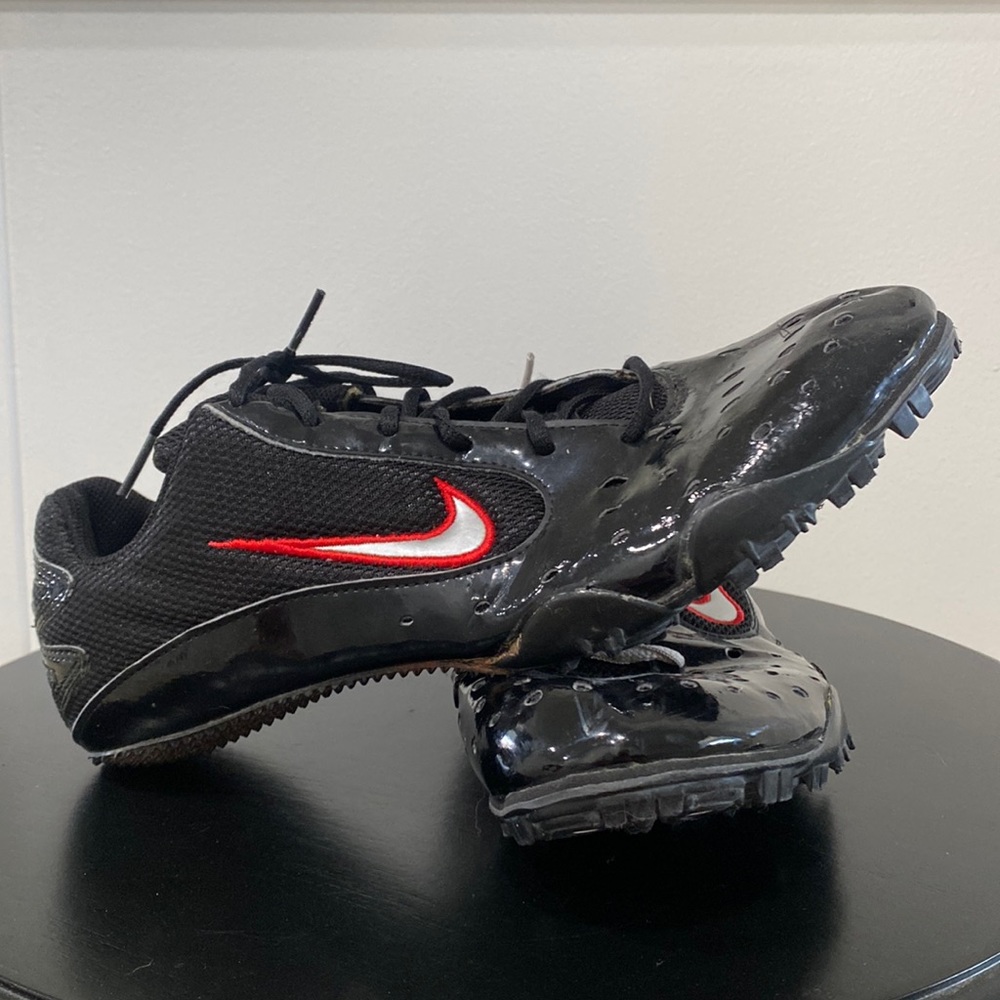 Nike Zoom Rival Bowerman 311894-004 Black Red Mens Sz 8.5 Track Shoes Spikes